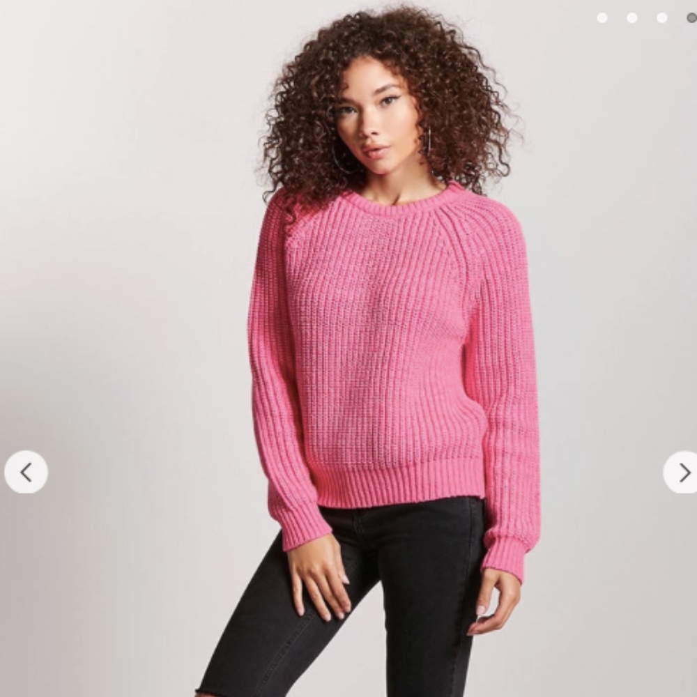 NWOT Forever 21 pink sweater. Size large